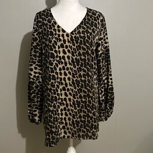 Leopard print ladies blouse